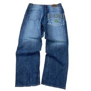 Vintage Y2K G Unit Jeans Men 38x34 Baggy Loose Fit Faded Hip Hop 50 Cent Skate